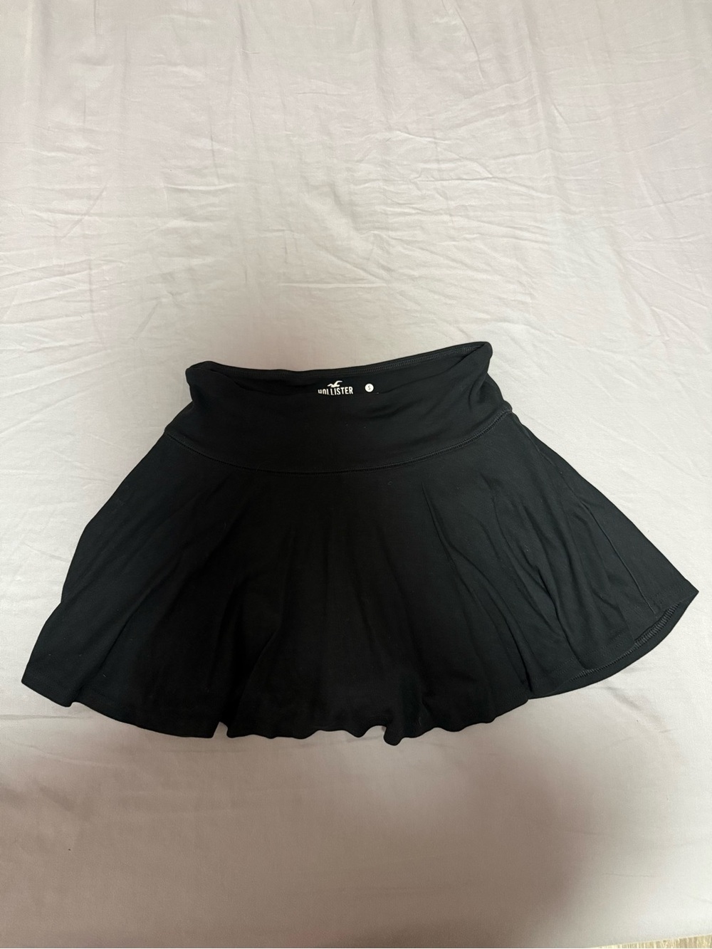 Hollister Black Flared Mini Skirt with Wide Waistband